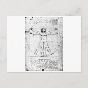 Leondardo Da Vinci Proportion Man Vykort