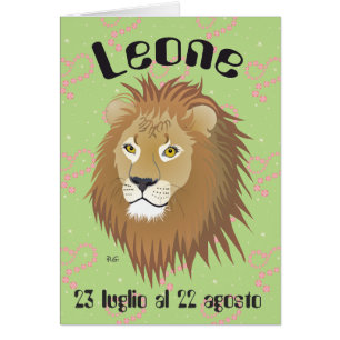 Leone 23 luglio al 22 agosto Biglietti d'auguri Hälsningskort