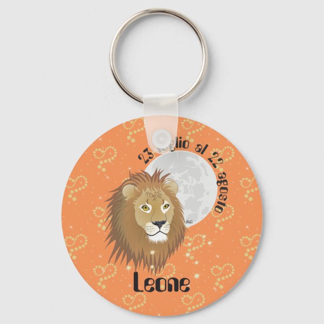 Leone 23 luglio al 22 agosto Portachiavi Nyckelring (Framsida)