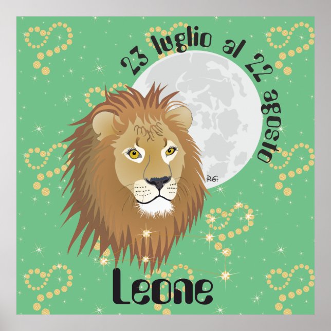 Leone 23 luglio al 22 agosto Poster (Framsidan)
