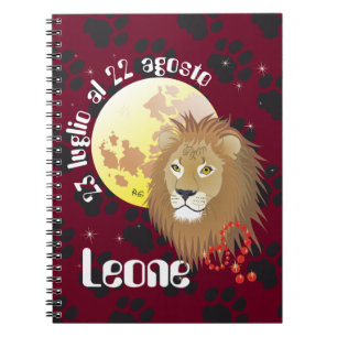 Leone 23 luglio al 22 agosto Taccuino Anteckningsbok