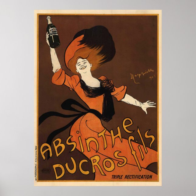 Leonetto Cappiello Absinthe Ducros Fils Poster (Framsidan)
