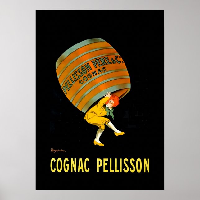 Leonetto Cappiello Art Deco-bild Cognac Pellisson Poster (Framsidan)