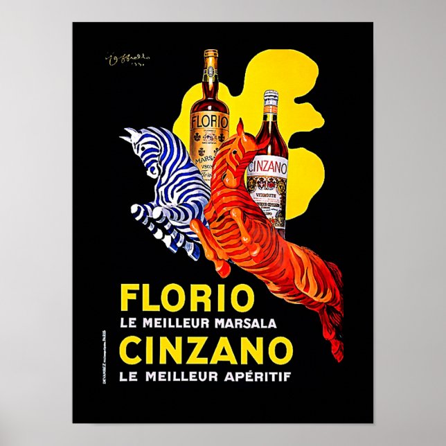 Leonetto Cappiello Art Deco Liqueur Affisch (Framsidan)