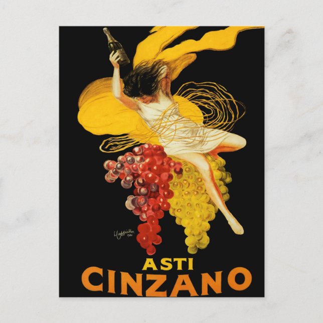 Leonetto Cappiello Cinzano Cocktail-reklam Vykort (Framsida)