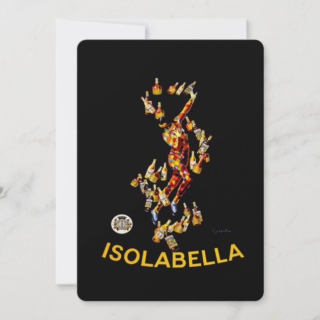 Leonetto Cappiello Isolabella Liqueur Reklam Inbjudningar (Framsida)