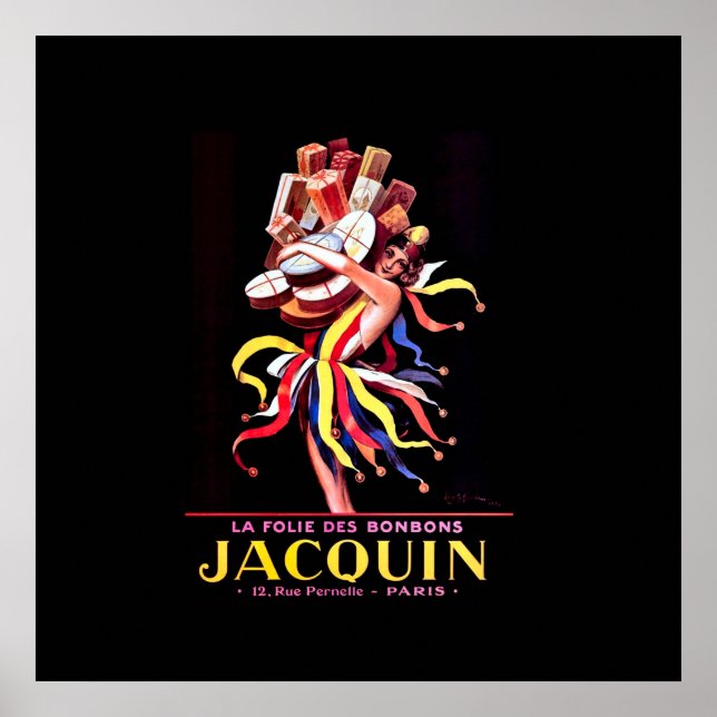 Leonetto Cappiello Jacquin Bonbon Advertising Poster (Framsidan)