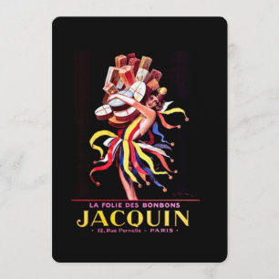 Leonetto Cappiello Jacquin Bonbon-reklam Inbjudningar