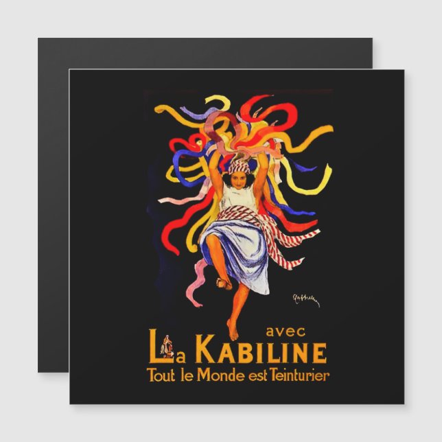 Leonetto Cappiello La Kabiline Advertising Poster Magnetisk Inbjudningskort (Fram/baksida)