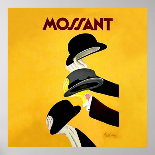 Leonetto Cappiello Mossant hattreklamaffisch Poster (Framsidan)