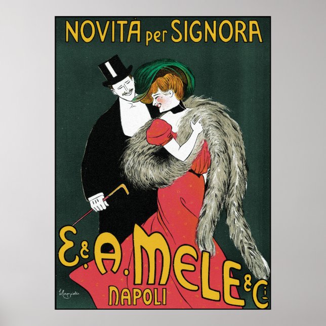 Leonetto Cappiello Novita Per Signora Poster (Framsidan)