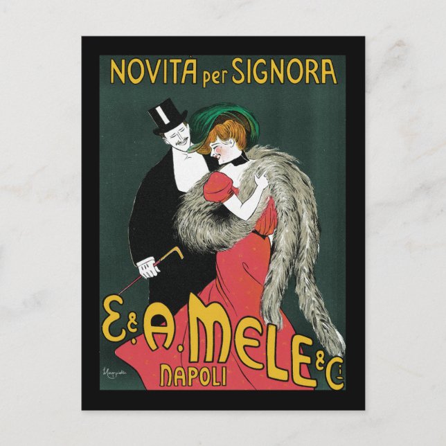 Leonetto Cappiello Novita Per Signora Vykort (Framsida)