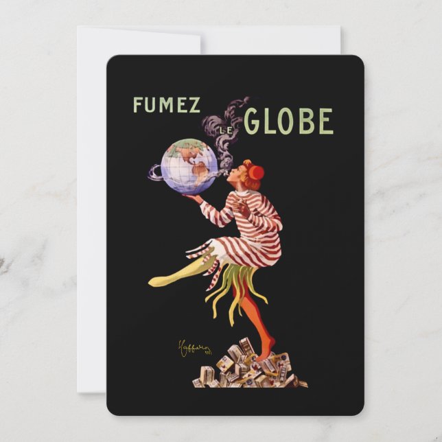 Leonetto Cappiello Rökreklam Poster Inbjudningar (Framsida)