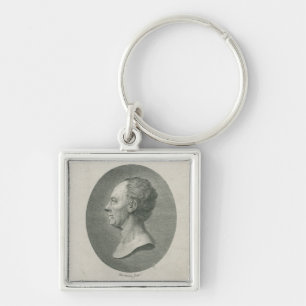 Leonhard Euler Fyrkantig Silverfärgad Nyckelring
