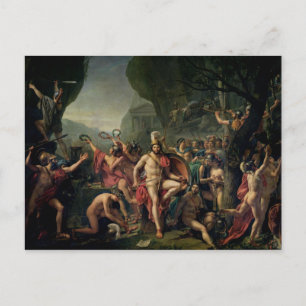 Leonidas at Thermopylae, 480 BC, 1814 Vykort
