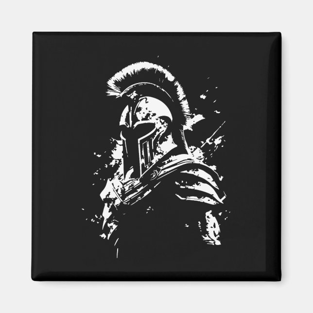 Leonidas Spartan Helmet Gym Sparta Workout Grekisk Magnet (Framsidan)