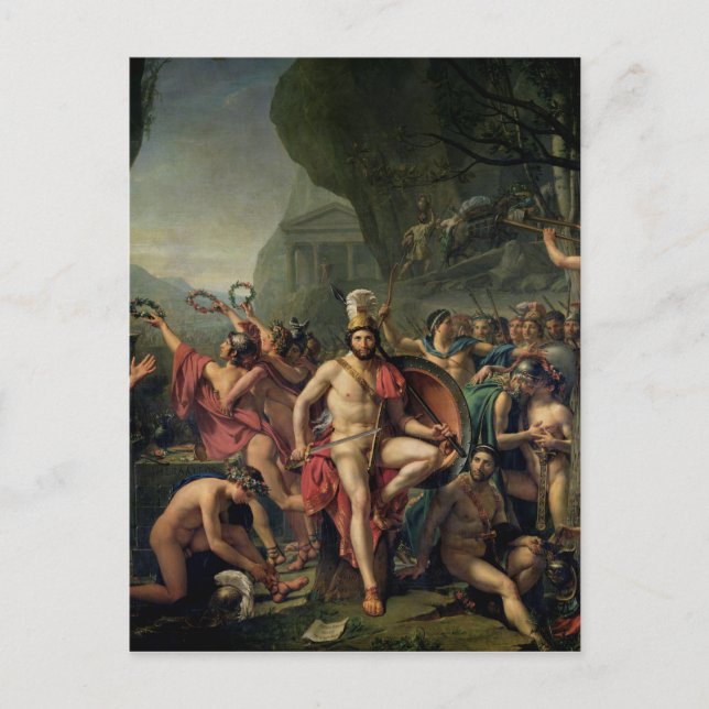 Leonidas vid Thermopylae Vykort (Framsida)