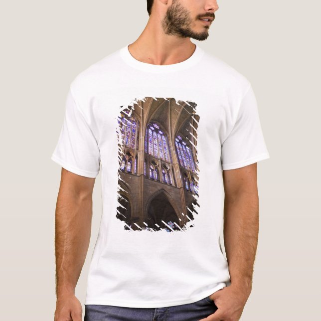 Leons katedral, invändiga glasmålningar t-shirt (Framsida)
