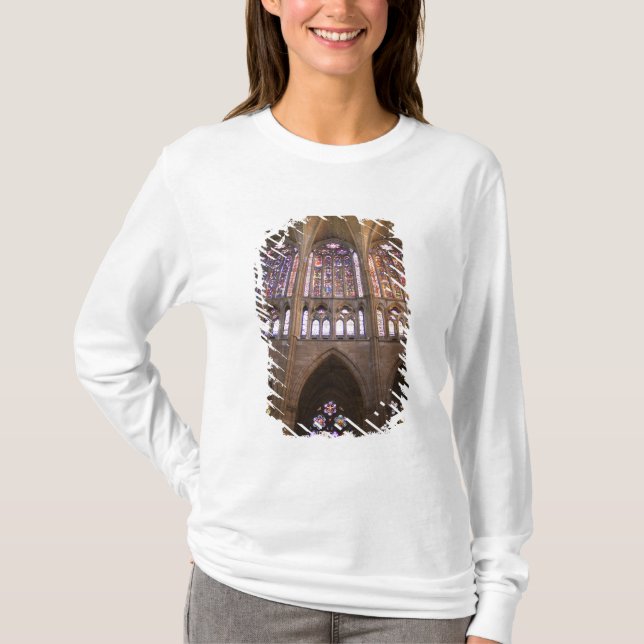 Leons katedral, invändiga glasmålningar t shirt (Framsida)