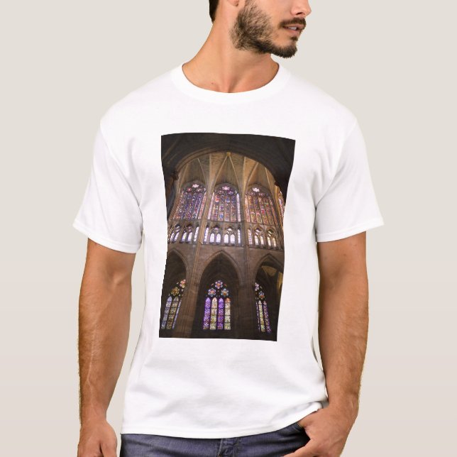 Leons katedral, invändiga glasmålningar tee shirt (Framsida)