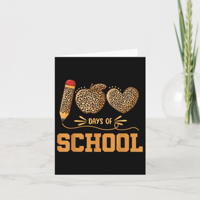 Leopard 100 dagar i skolan 100 dagar Lärare Pupi Kort (Framsida)