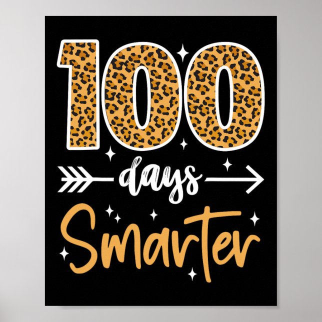 Leopard 100-dagarsdag för skollärarbarn 100 dagar poster (Framsidan)