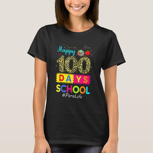 Leopard 100th Day Of School Para Life 100 Days Sma T Shirt (Framsida)