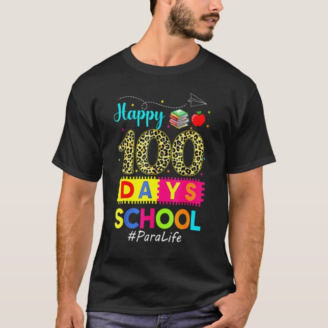 Leopard 100th Day Of School Para Life 100 Days Sma T Shirt (Framsida)
