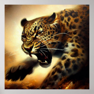 Leopard (11) Vild katt Poster