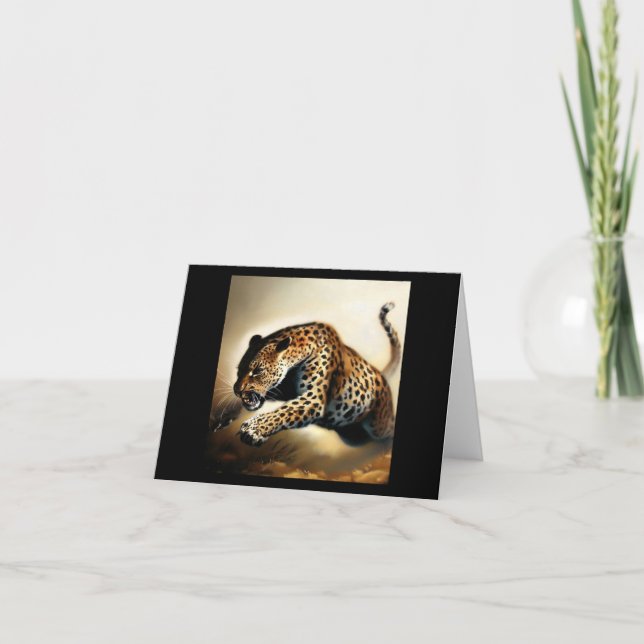 Leopard (12) Vild katt Kort (Framsida)