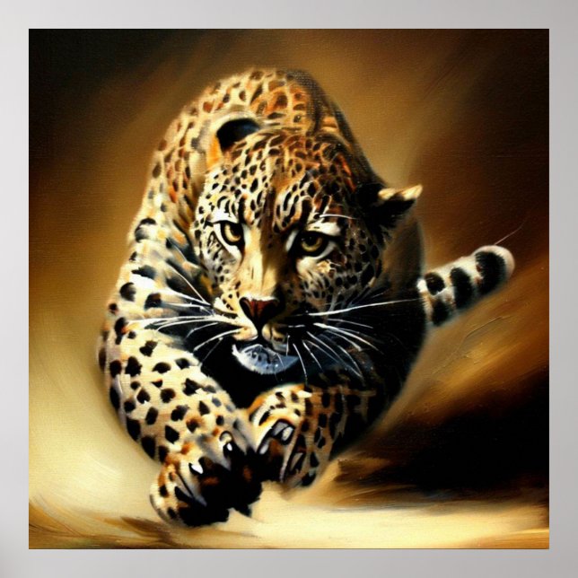 Leopard (13) Vild katt Poster (Framsidan)