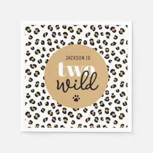 Leopard 2 Vild Boy 2:a födelsedagen Party Napkins Pappersservett