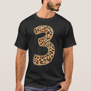 Leopard 3:e födelsedagen Party 3:e årsåldern T Shirt