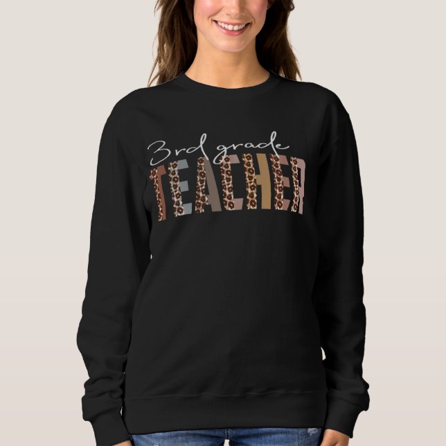Leopard 3:e Klass-läraren Funny Job Title School W T Shirt (Framsida)