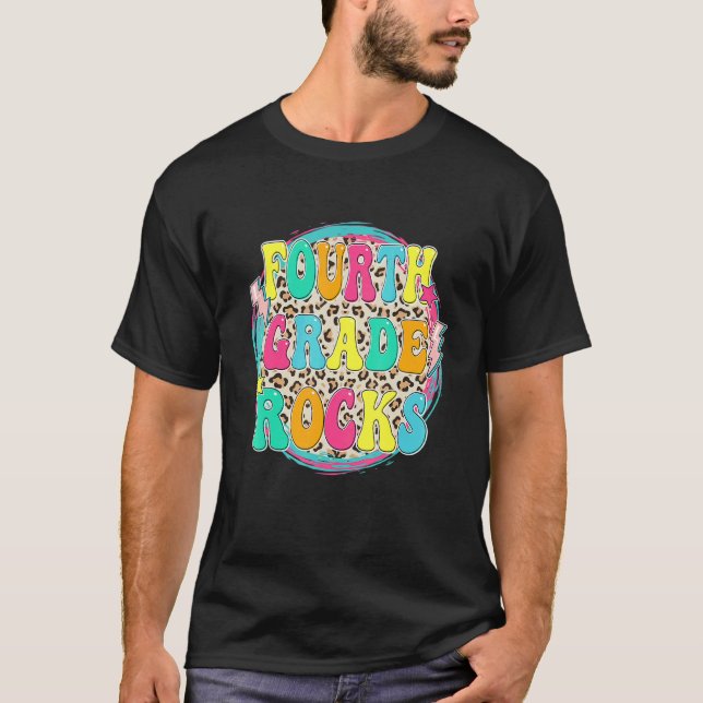 Leopard 4:e Klass Sten Student-skoldagen T Shirt (Framsida)