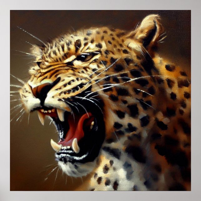 Leopard (5) Vild katt Poster (Framsidan)