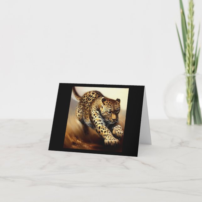 Leopard (6) Vild katt Kort (Framsida)