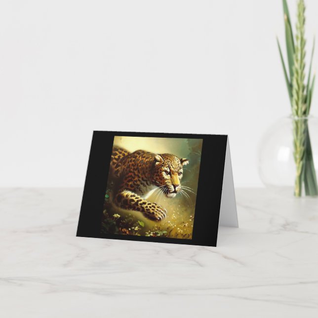 Leopard (7) Vild katt Kort (Framsida)