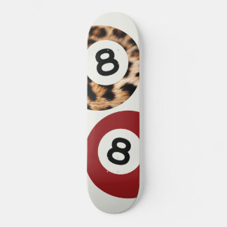 Leopard 8 Ball Chic Estetisk Skateboard Väggkonst
