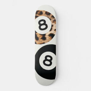 Leopard 8 Boll Chic Aesthetic Skateboard Wall Art