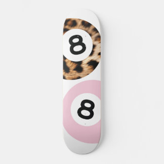 Leopard 8 Boll Chic Aesthetic Skateboard Wall Art