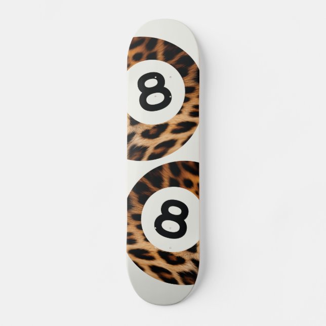 Leopard 8 Boll Chic Aesthetic Skateboard Wall Art (Framsida)