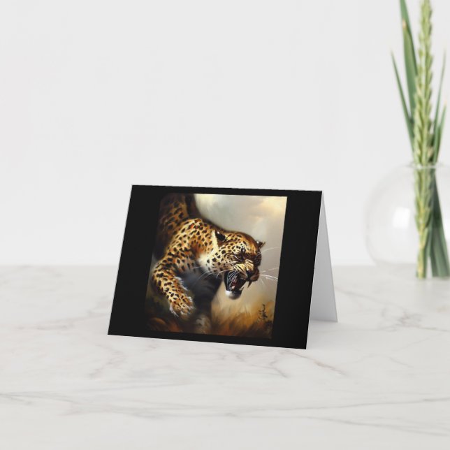Leopard (8) Vild katt Kort (Framsida)