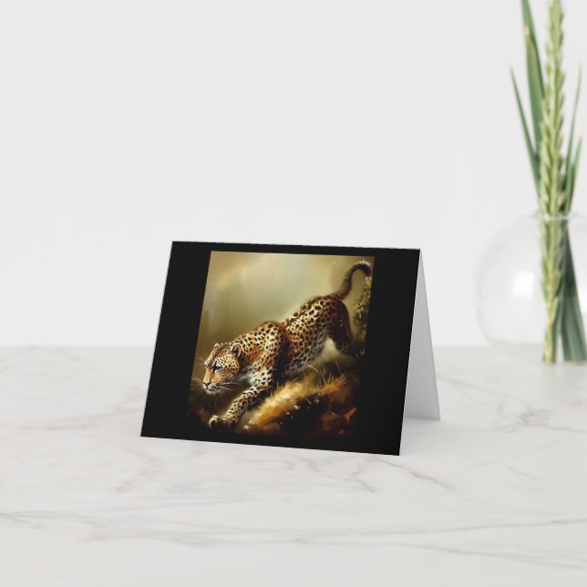 Leopard (9) Vild katt Kort (Framsida)