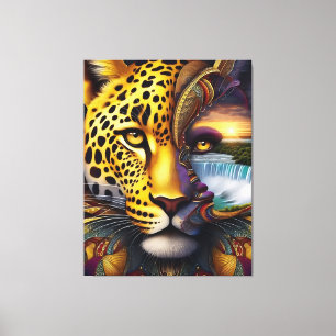 Leopard Abstrakt Konst Canvastryck