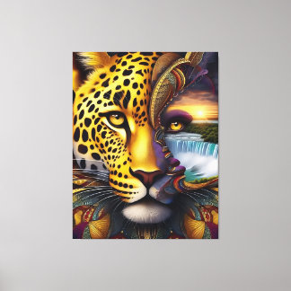 Leopard Abstrakt Konst Canvastryck