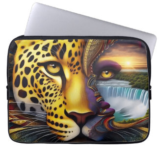 Leopard Abstrakt Konst Laptop Fodral