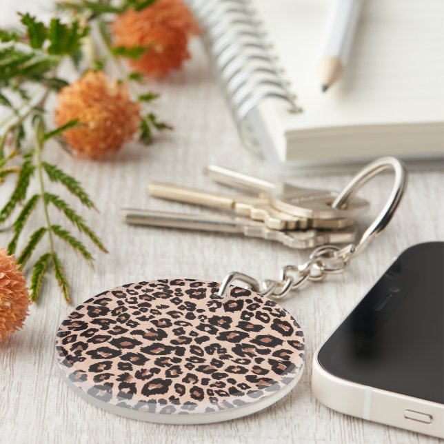 Leopard Acrylic Keychain (Högra Framsidan)