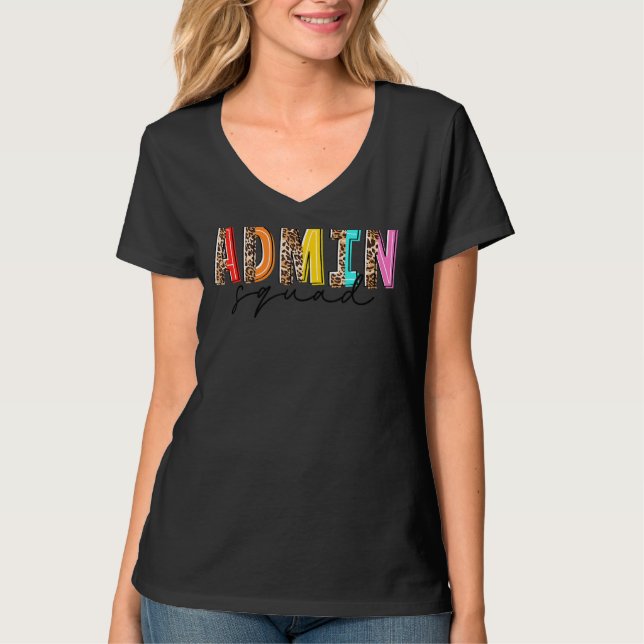 Leopard Admin Squad, Li-lärarens sista dag T Shirt (Framsida)