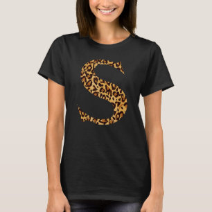 Leopard Alfabetet S   Skollärare Studenter Barn T Shirt